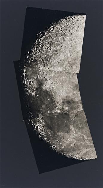 ADOLF VOIGT & HANS GIEBLER (active 1950s-2000s) An elegant series of 30 detailed photographs of the moon's surface on 10 panels, depic